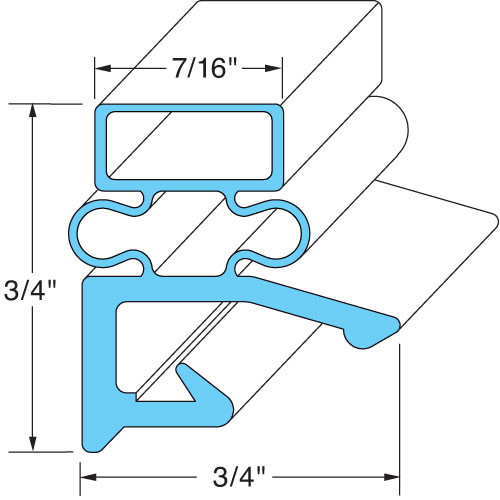 DOOR GASKET 24 1/2" X 25 1/2", Hobart, 00-280984-00005, 741269