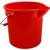 BUCKET 14 QT, 12"OD, RED, Rubbermaid, 261400RED, 2621191