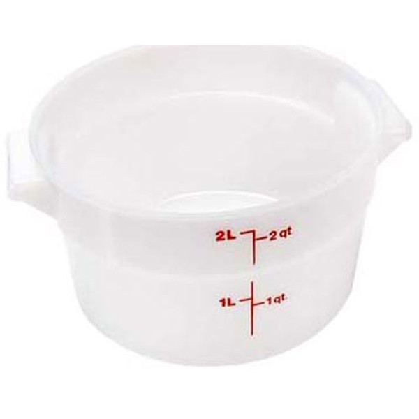 CONTAINER 8-3/16"RD, 2 QT, WHT, Cambro, RFS2148, 2471099