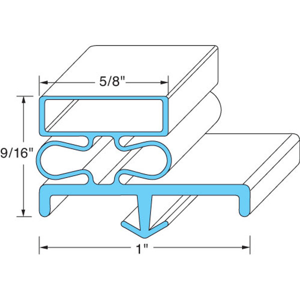 DOOR GASKET 22-3/4" X 29-1/2", Kolpak, 0605, 741025