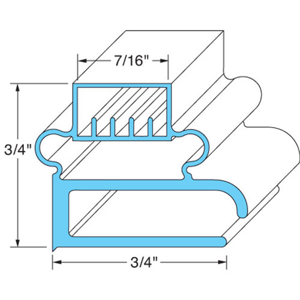 DOOR GASKET 23-1/8" X 59-1/4", Delfield, 1702009, 741012