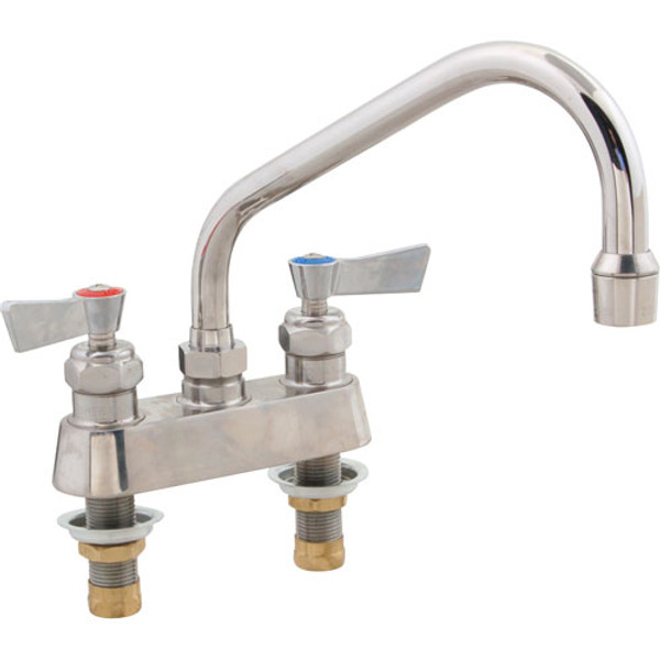 FAUCET, 4"DK, LEADFREE, SS, 8"SP, Fisher Faucet, Fisher Manufacturing, 3511, 1121059