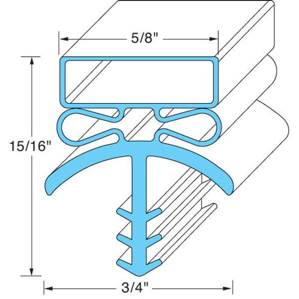 DOOR GASKET, Bally, 016546, 741450