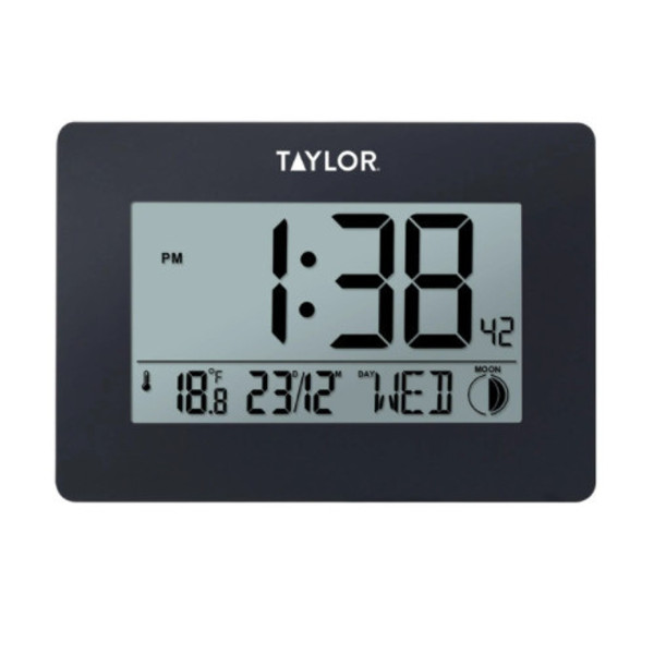 CLOCK, DIGITAL 14°F/140° W/ THERMOMETER AND DATE, Taylor Thermometer, 5265191, 8017558