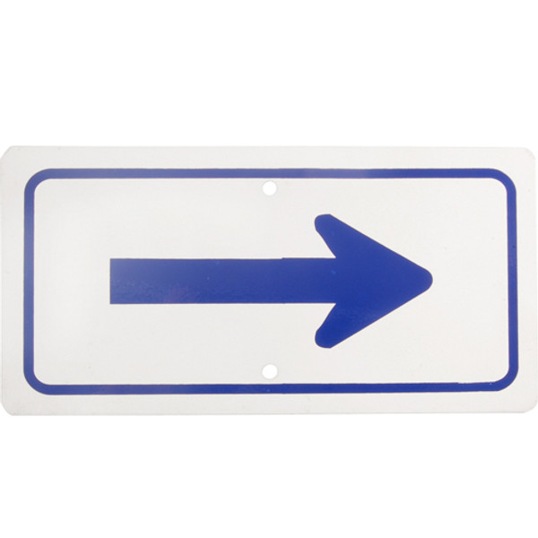 SIGN, ARROW, 6X12", BLUE/WHITE, AllPoints, 2801197, 2801197