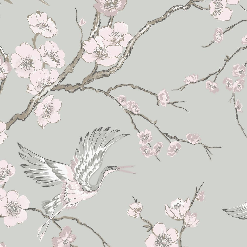 Transform Peel and Stick Heron Gray Self-Adhesive Wallpaper