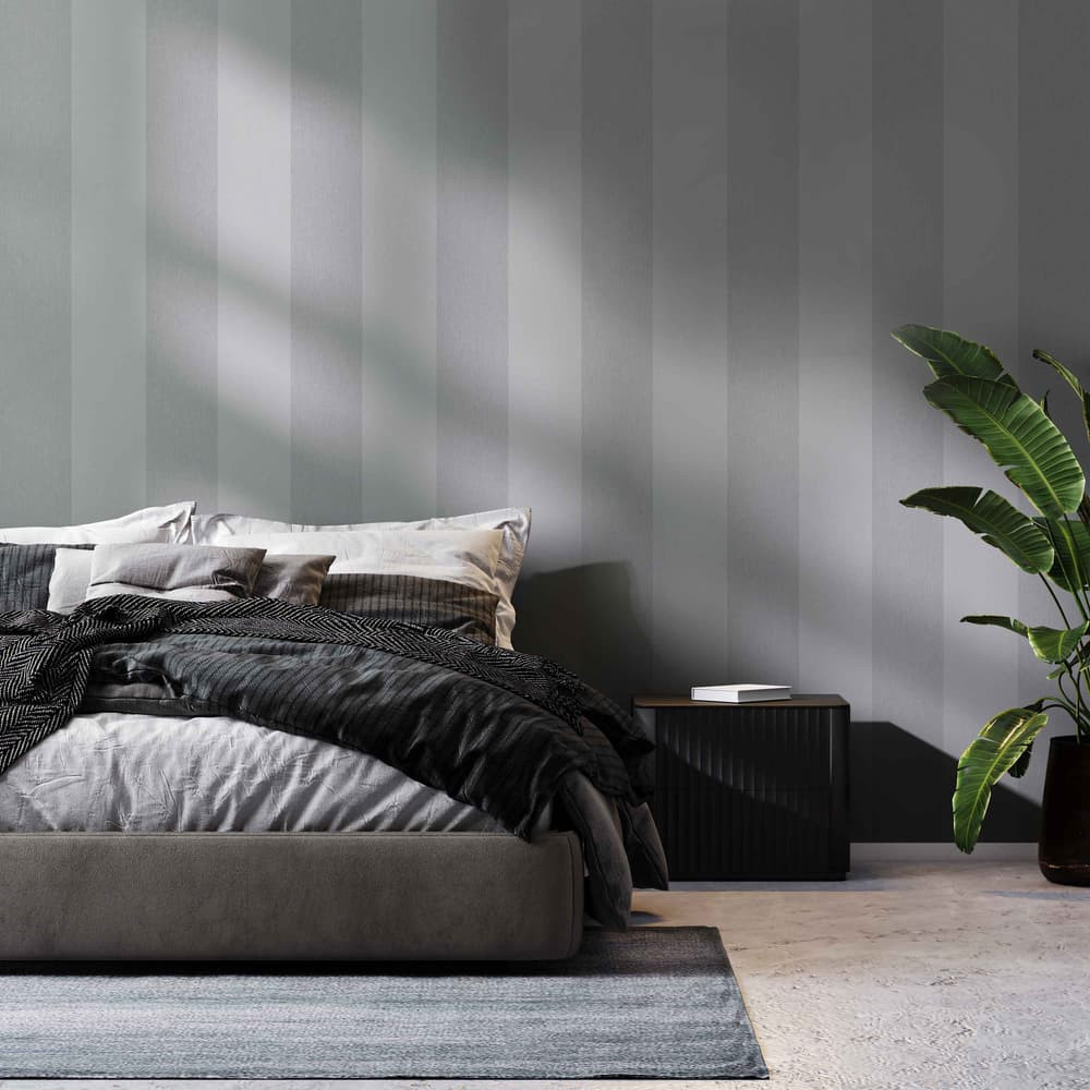 Transform Peel and Stick Gray Stripe Self-Adhesive Wallpaper