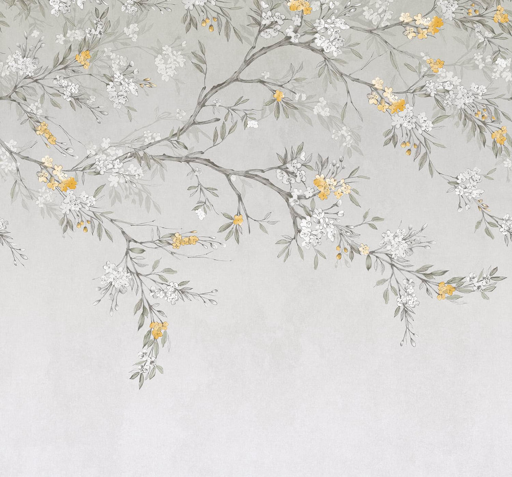 Blossom Trail Yellow Bespoke Mural