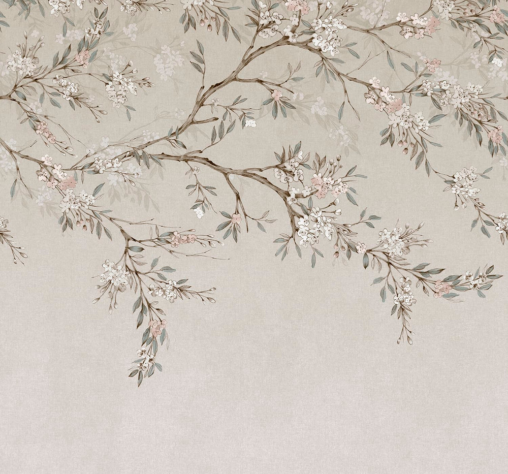 Blossom Trail Neutral Bespoke Mural