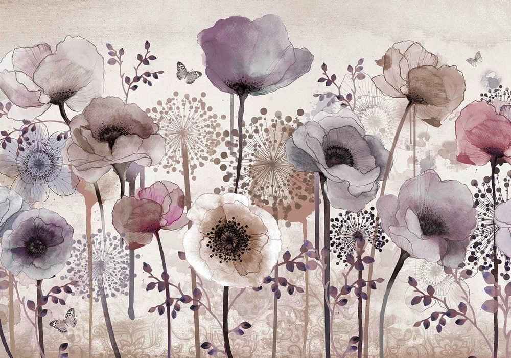 Poppy Purple Bespoke Mural