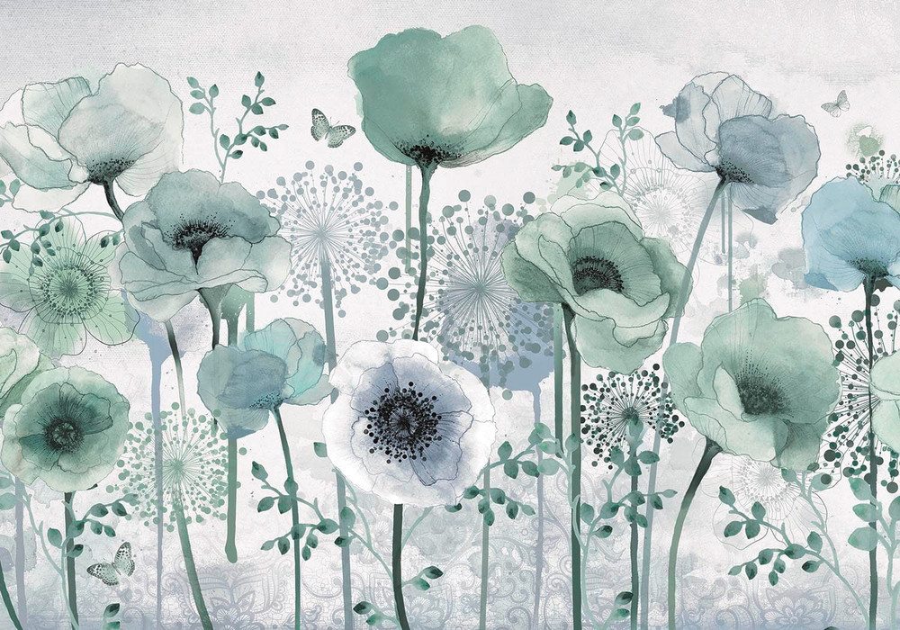 Poppy Teal Bespoke Mural