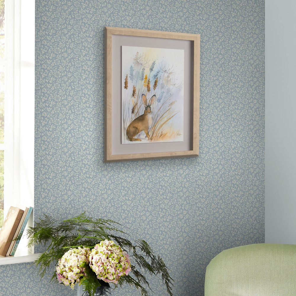 Laura Ashley Sweet Alyssum Pale Seaspray Blue Wallpaper