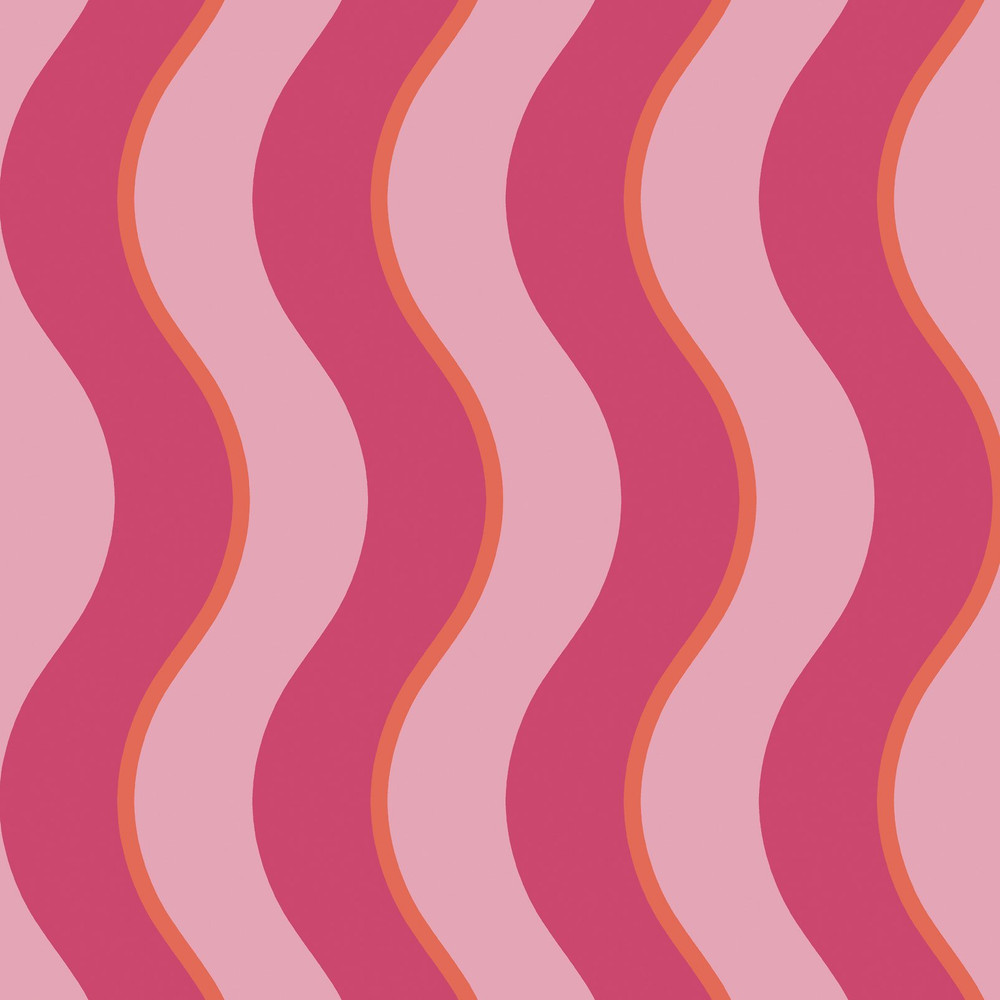 Making Waves Raspberry and Tangerine Wallpaper - 122371_DETAIL_01.jpg