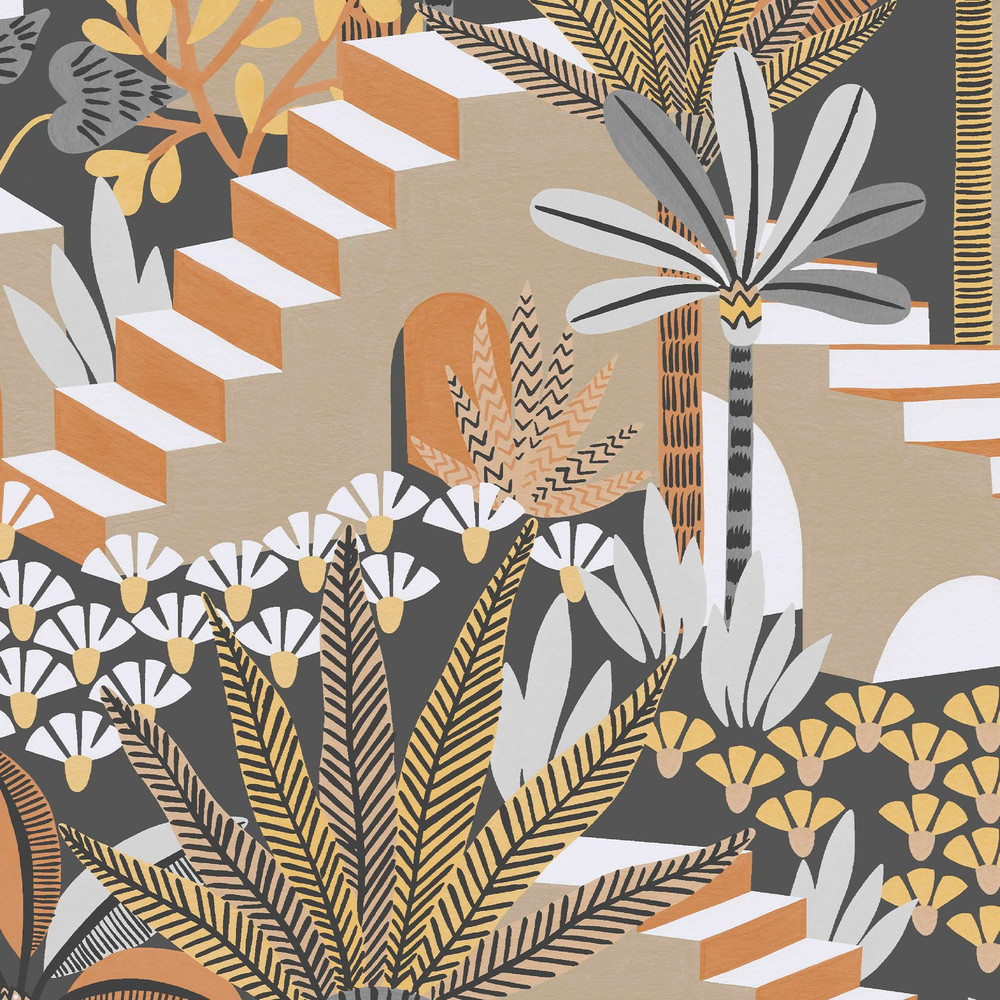 Vacay Ochre Wallpaper