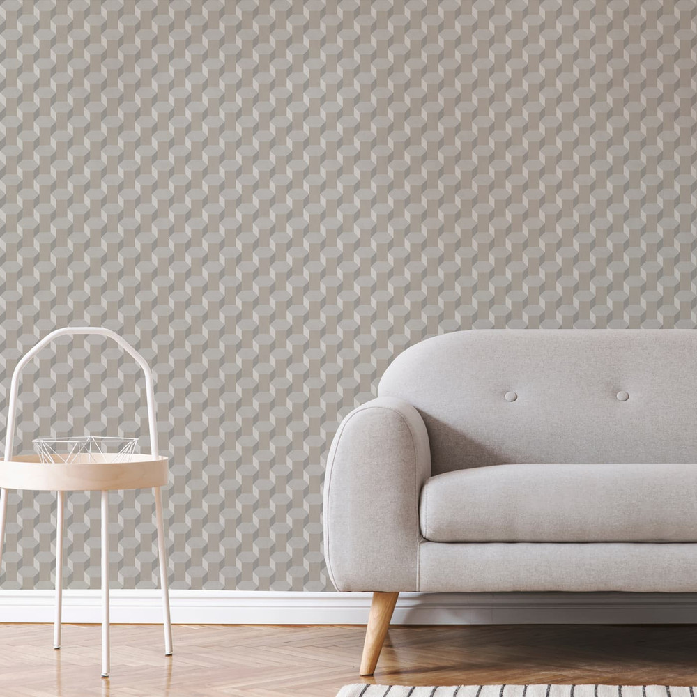 Vintage Geometrics Neutral Wallpaper