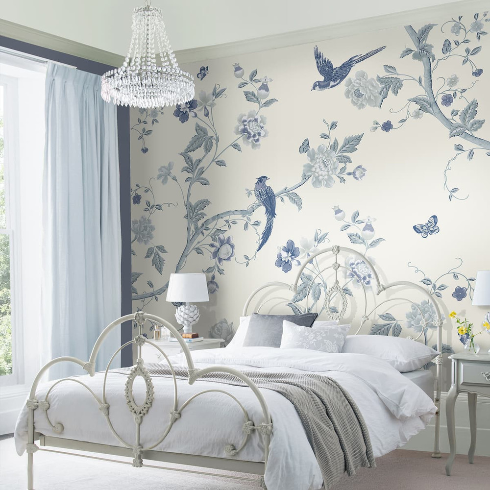 Laura Ashley Summer Palace Royal Blue Bespoke Mural