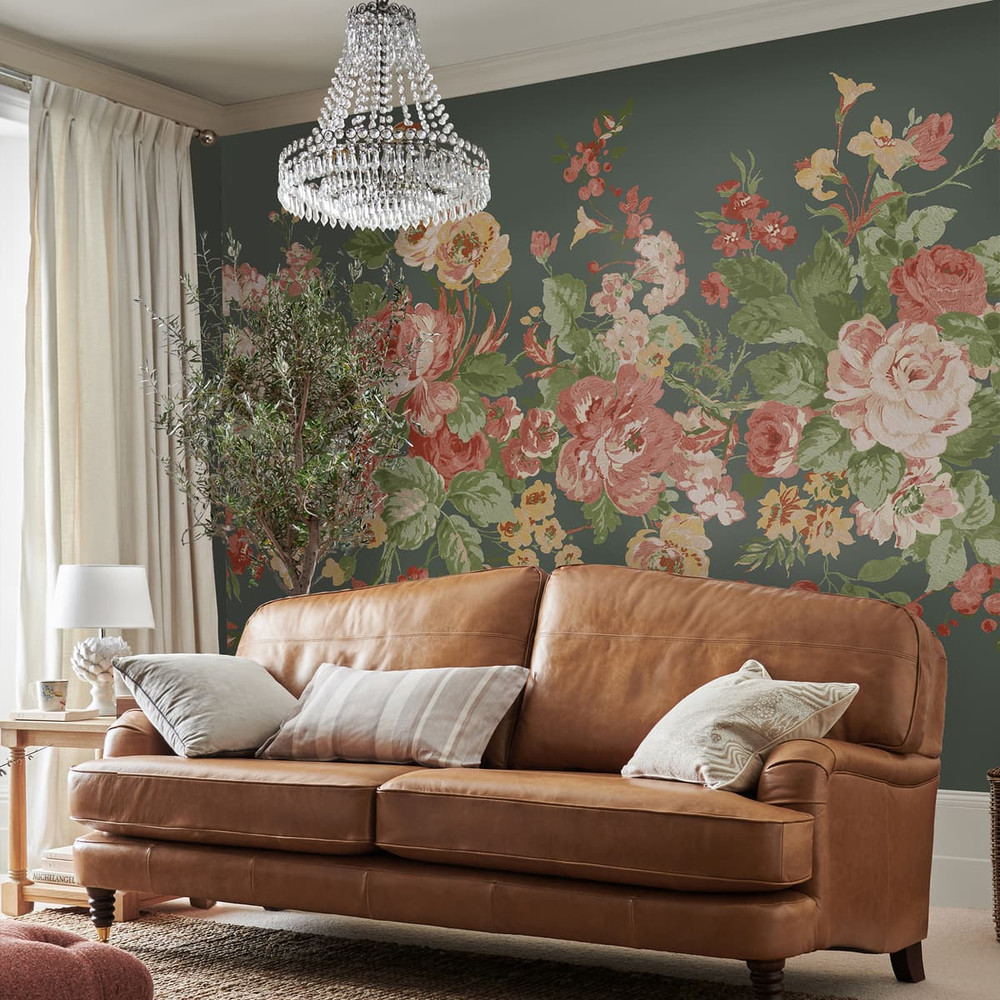 Laura Ashley Rosemore Fern Green Bespoke Mural