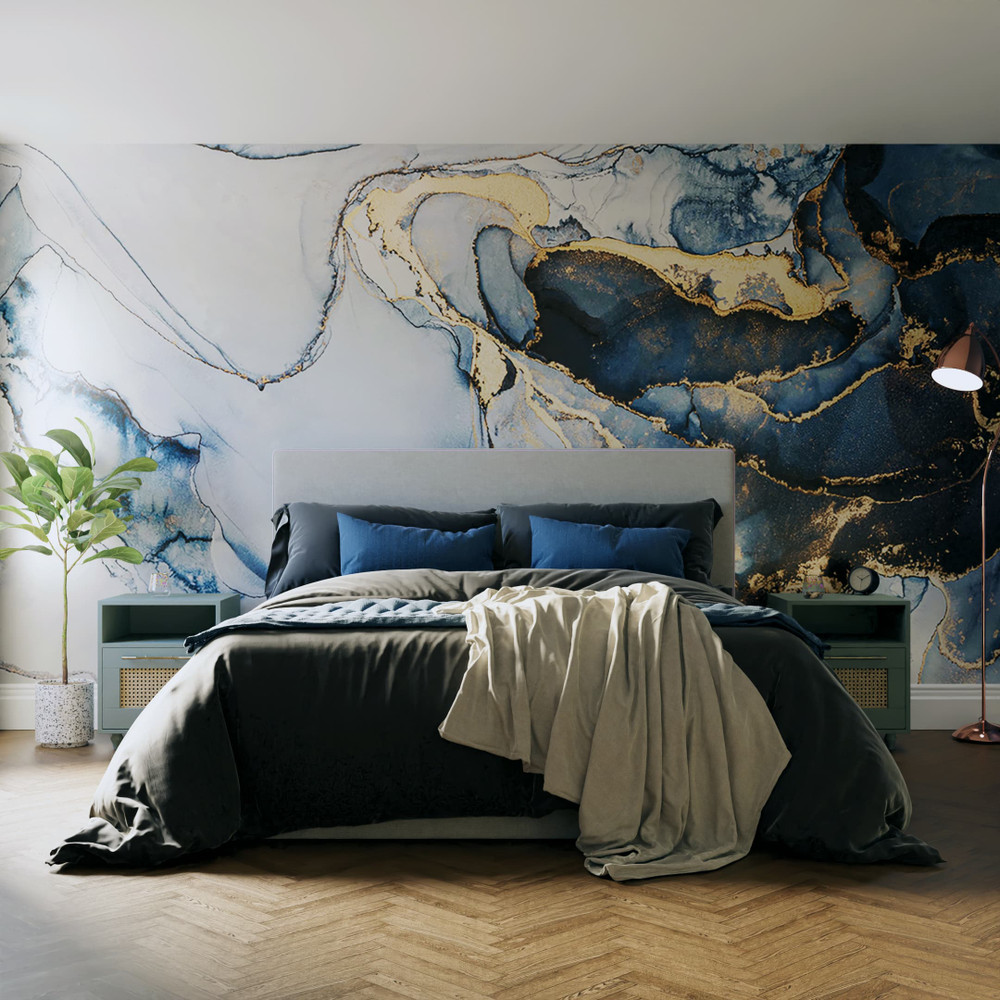 Agate Marble Navy Bespoke Mural