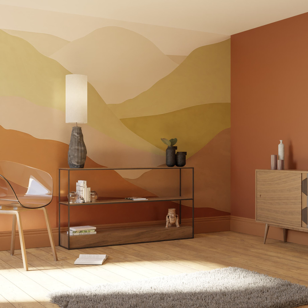 Beyond the Horizon Terracotta Bespoke Mural