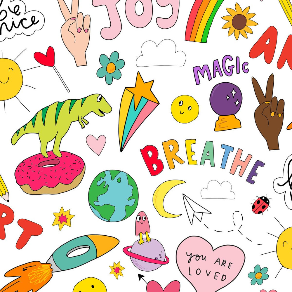 Sticker Doodle Wallpaper