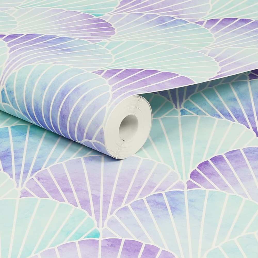 Mermaid Seashell Mystic Purple Wallpaper