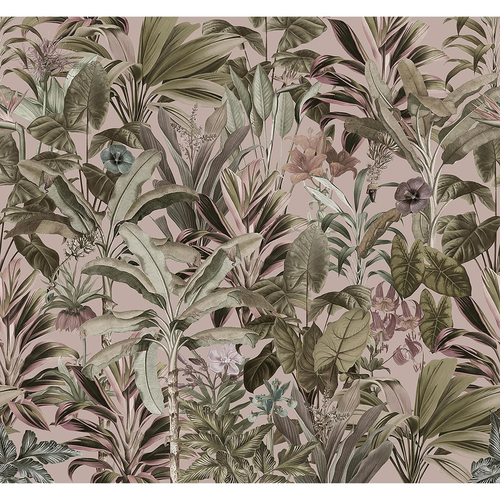 Funky Jungle Blush Bespoke Mural