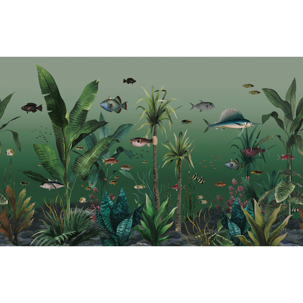 Technicolour Aquarium Green Bespoke Mural
