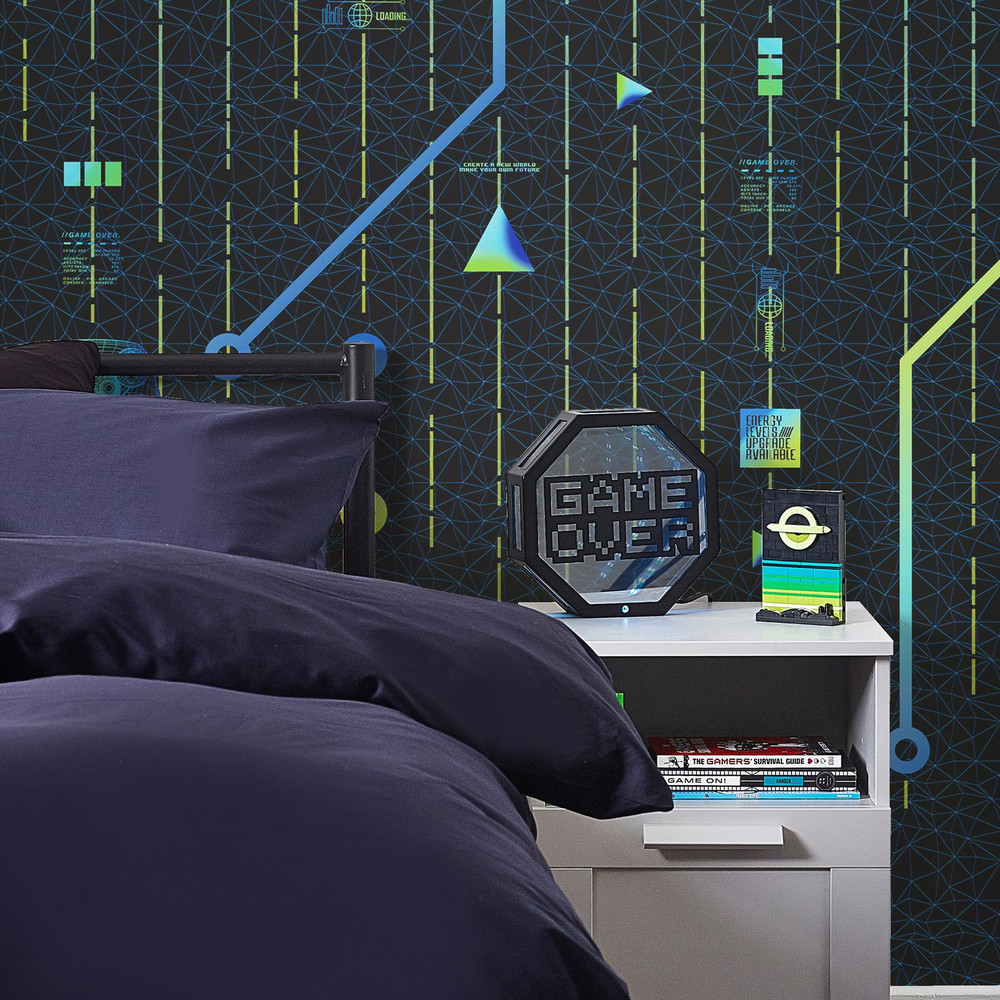 Gamer Mural Blue Brights