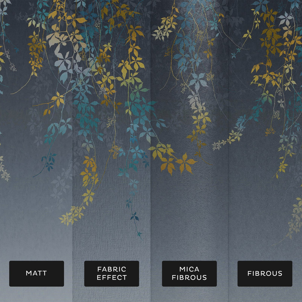 Virginia Creeper Indigo Bespoke Mural