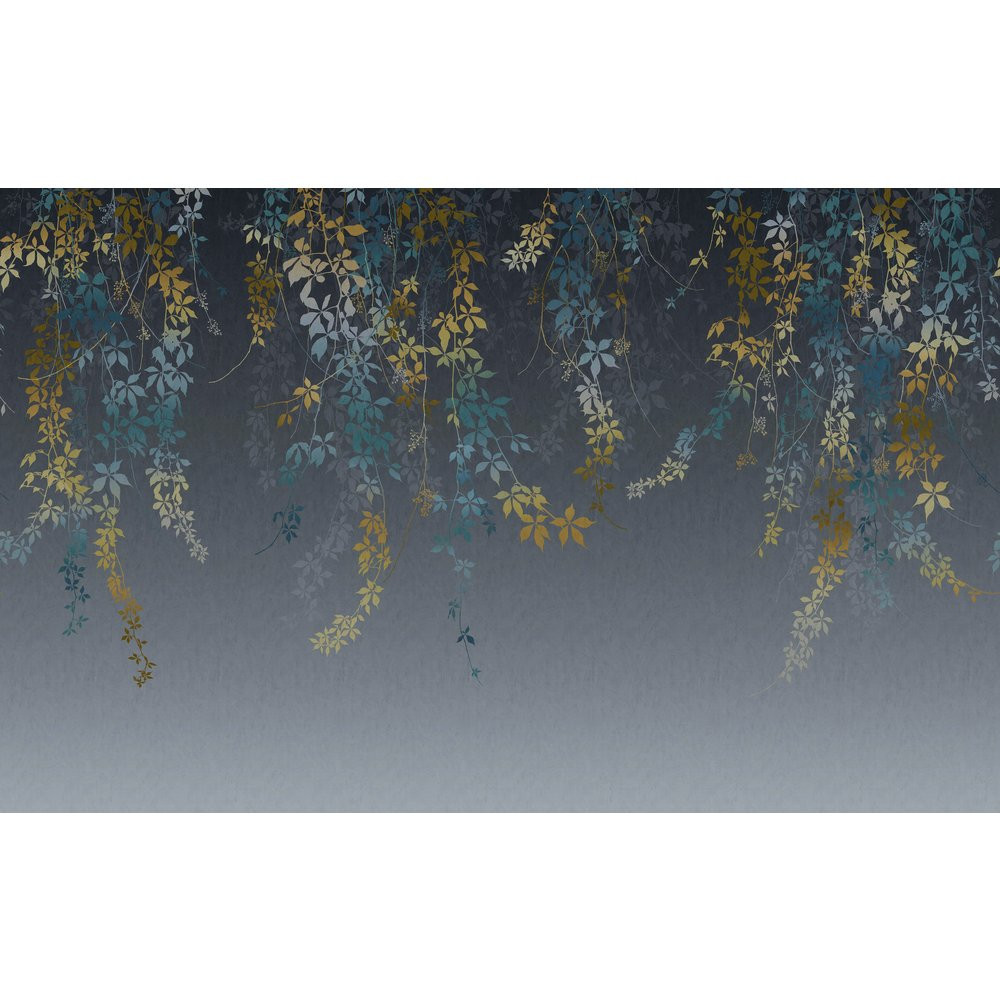 Virginia Creeper Indigo Bespoke Mural