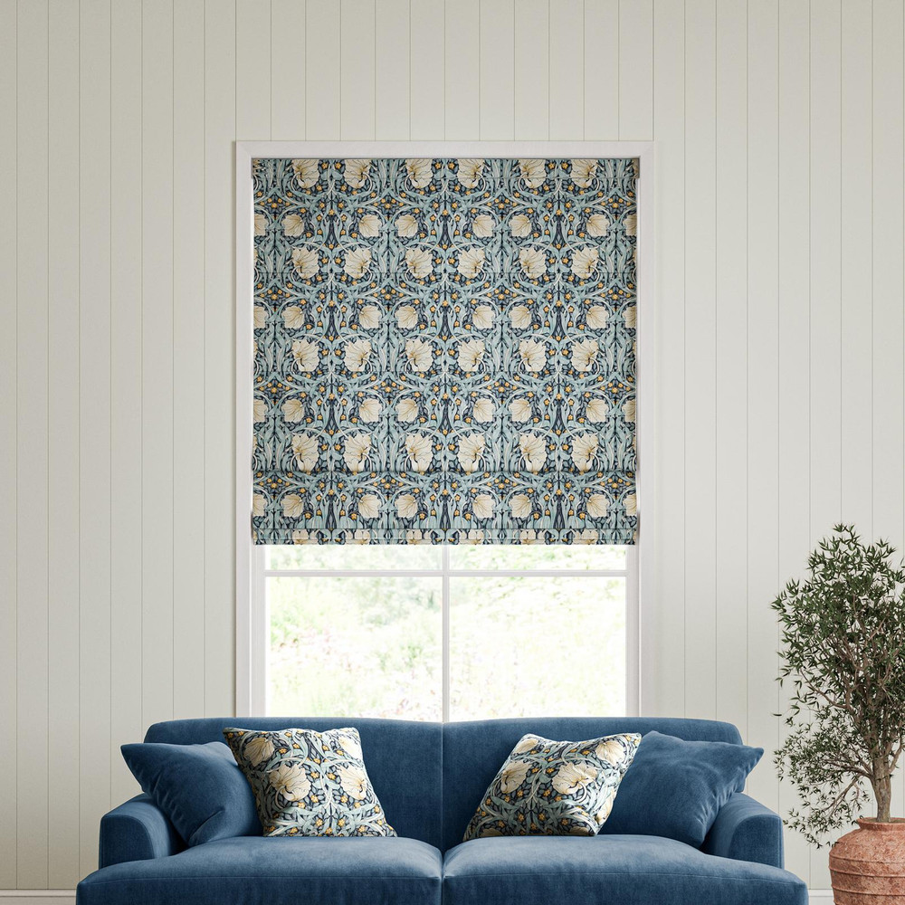 Pimpernel Velvet Indigo Roman Blinds