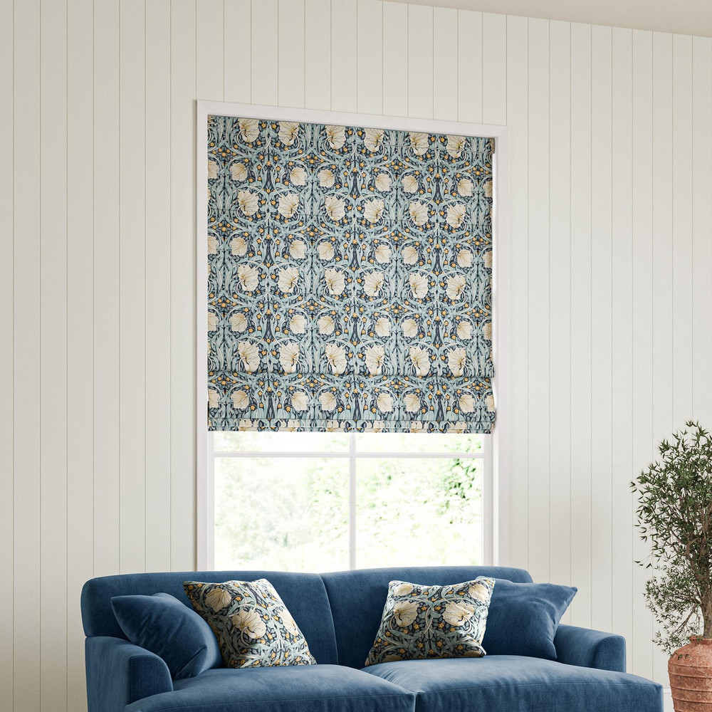 Pimpernel Velvet Indigo Roman Blinds