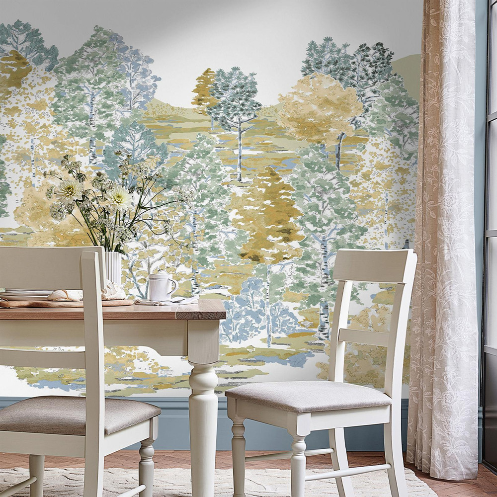 Bernwood Ochre Yellow Bespoke Mural