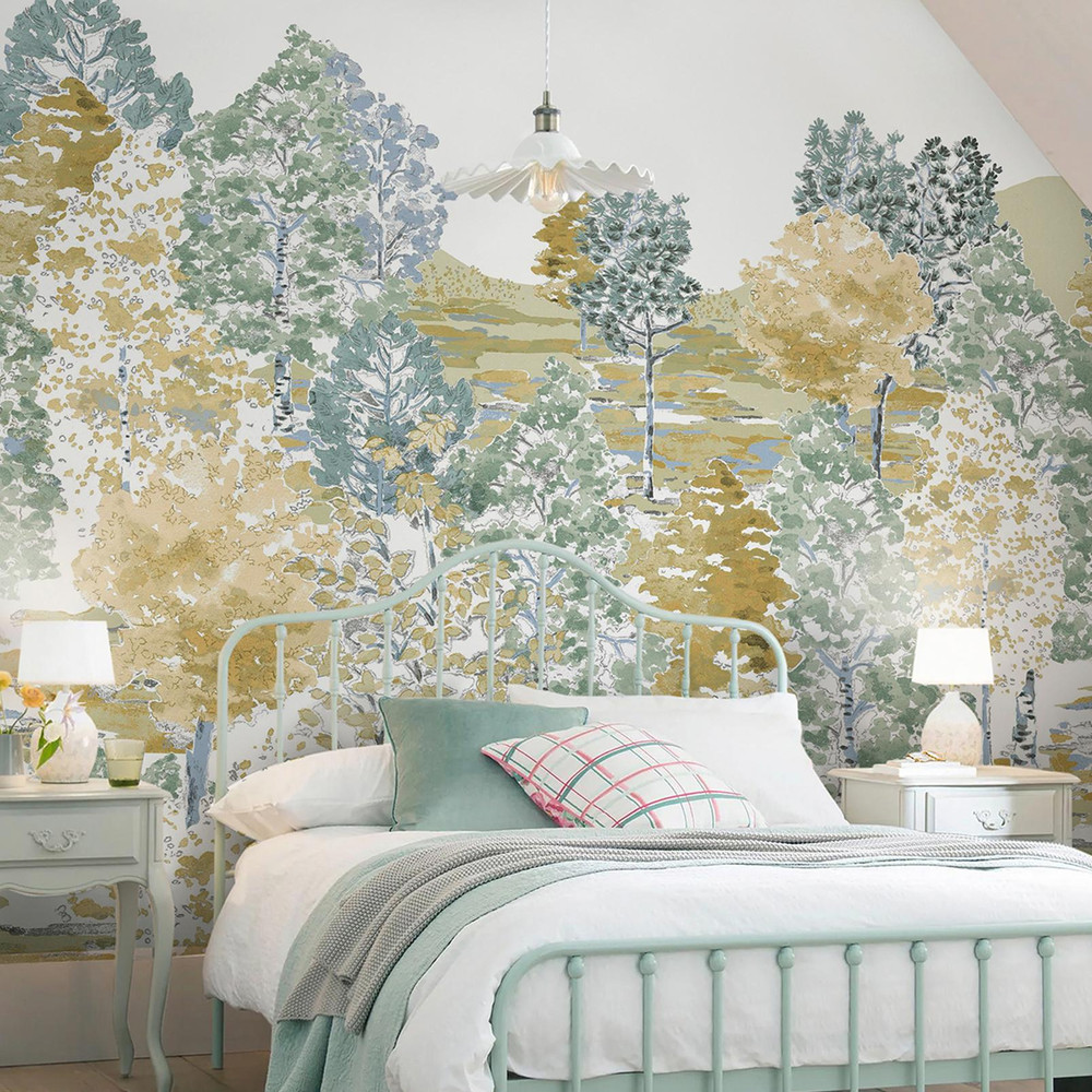 Bernwood Ochre Yellow Bespoke Mural