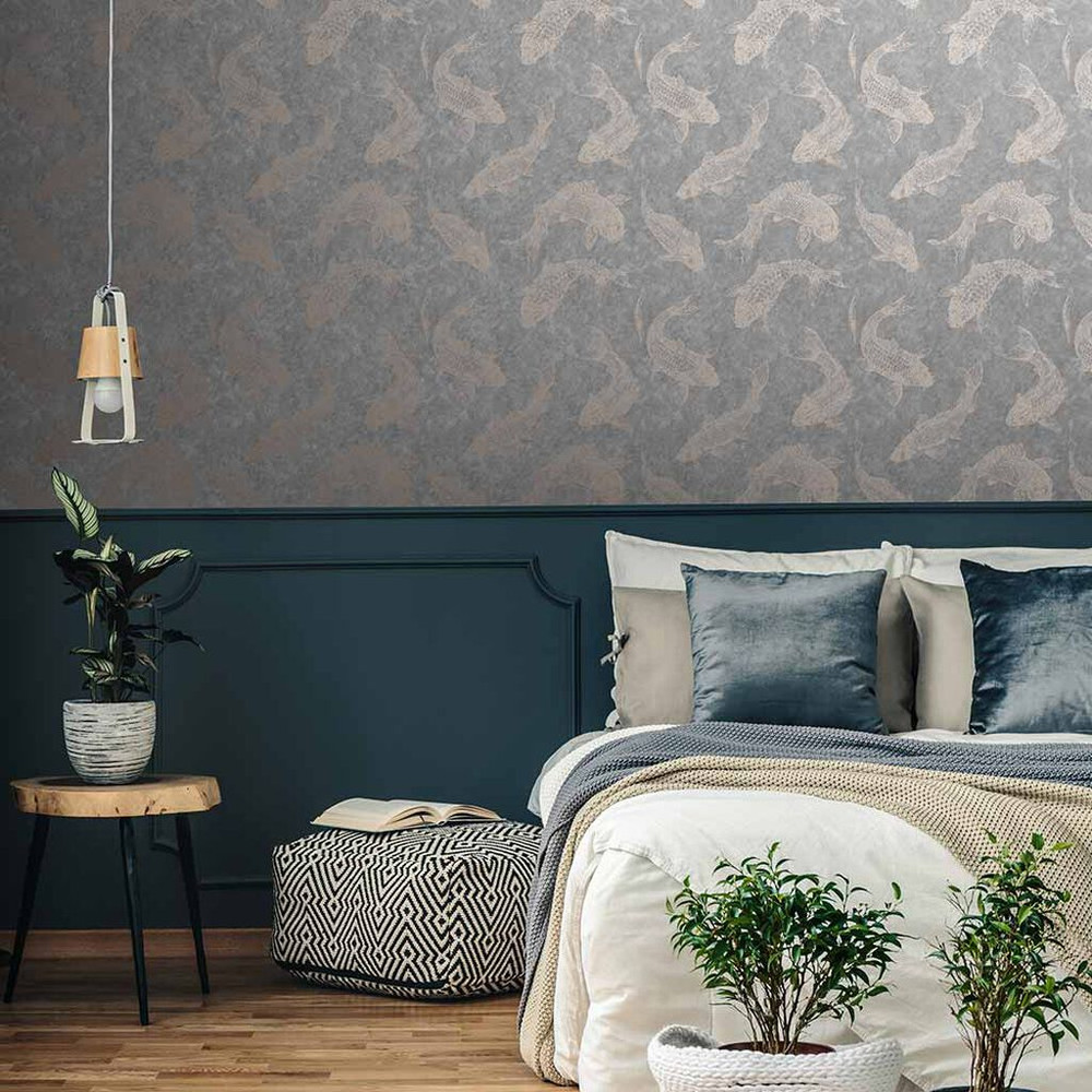 Pisces Slate Grey Wallpaper