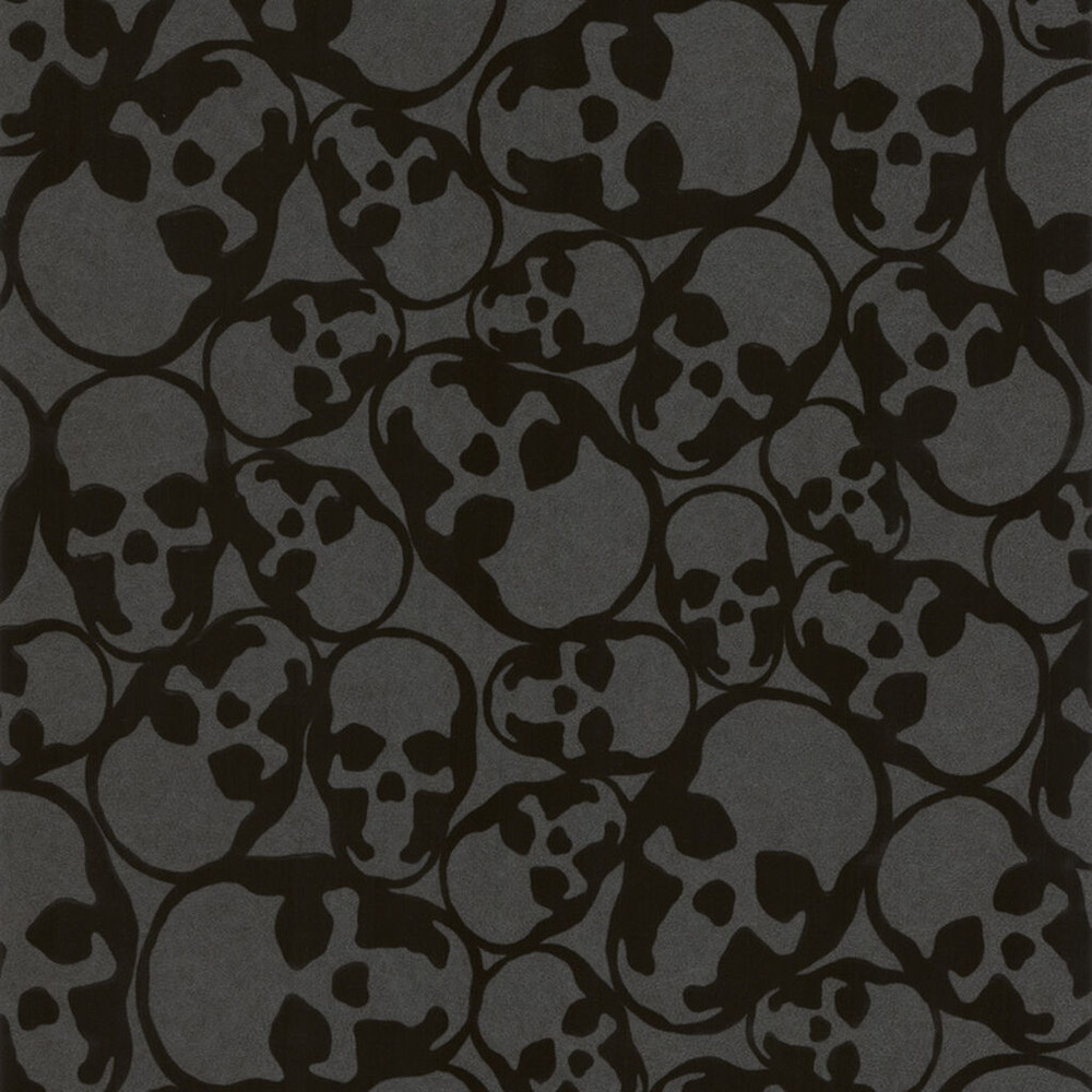 Skulls Black Wallpaper