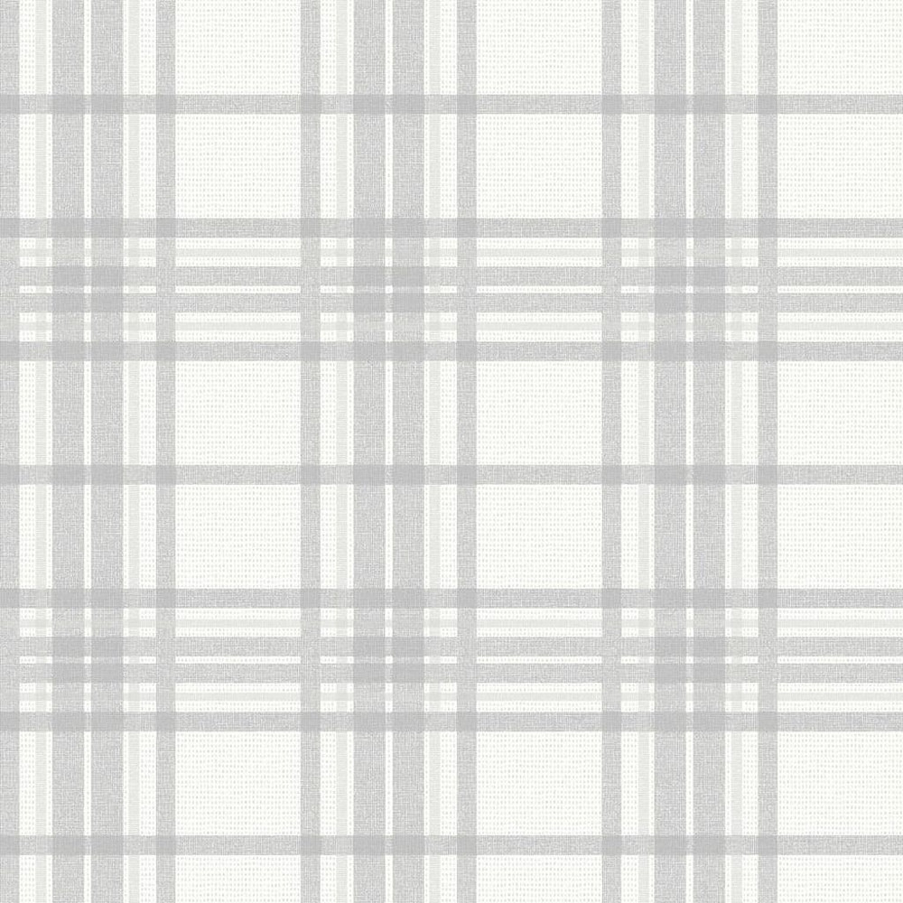 Country Tartan Silver Wallpaper