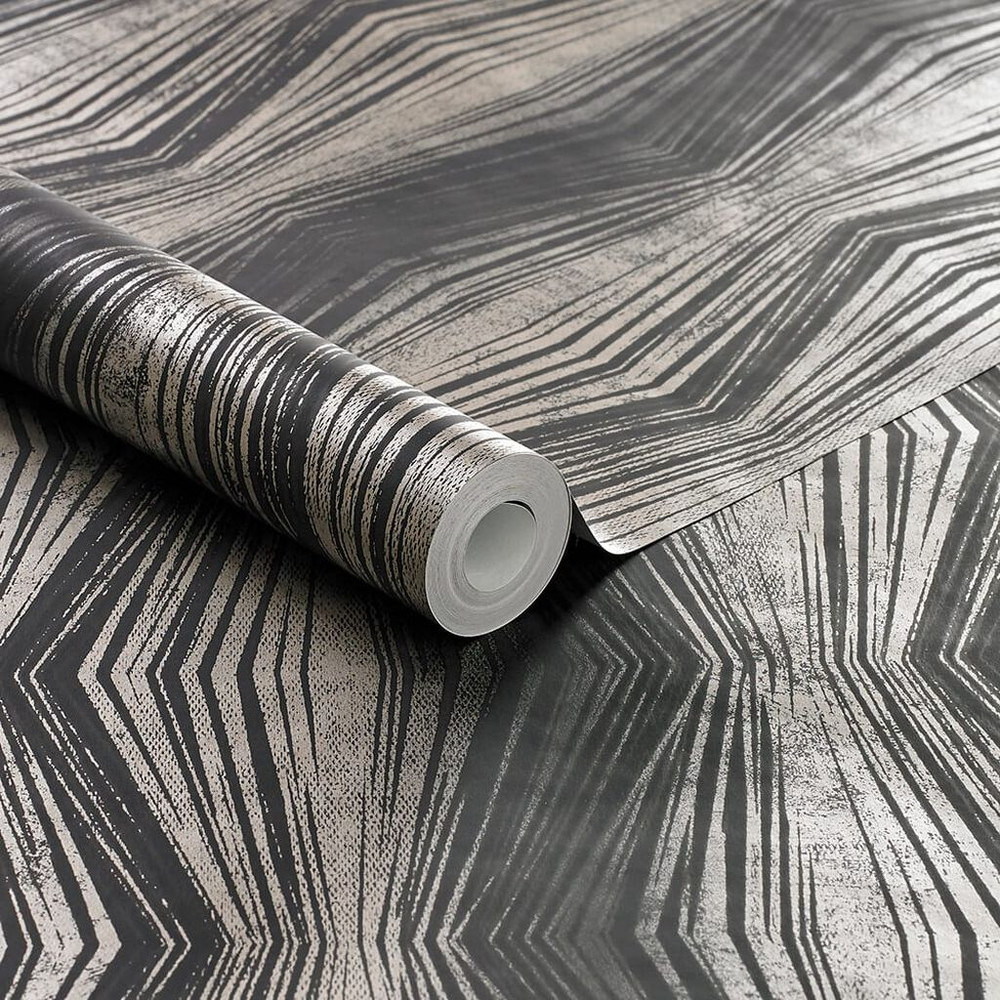thumbnail interactive-video image 1 of Filson Mackinaw Cap - Made In USA - Chalk Rope Stripe Charcoal/Black/Grey - Wool 1 of 5