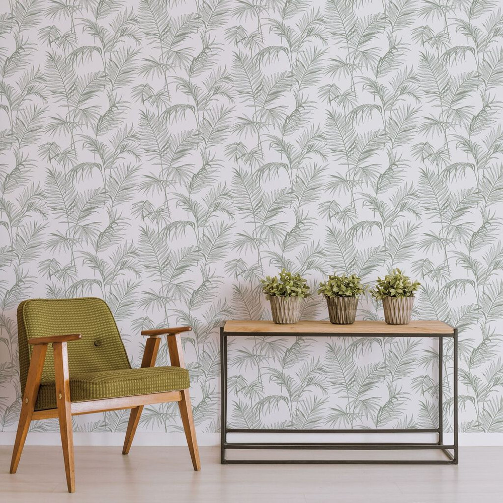 Litho Tropical Green Wallpaper