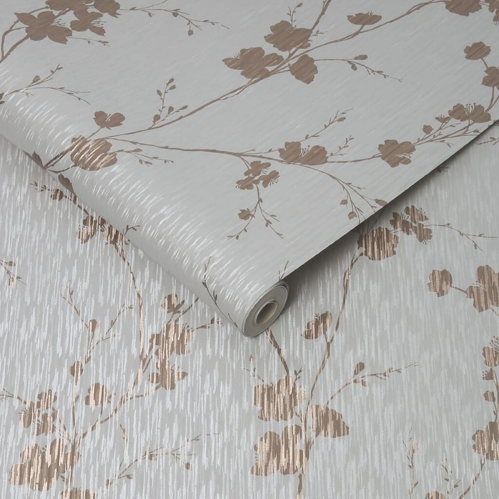 theia blossom mist & rose gold wallpaper