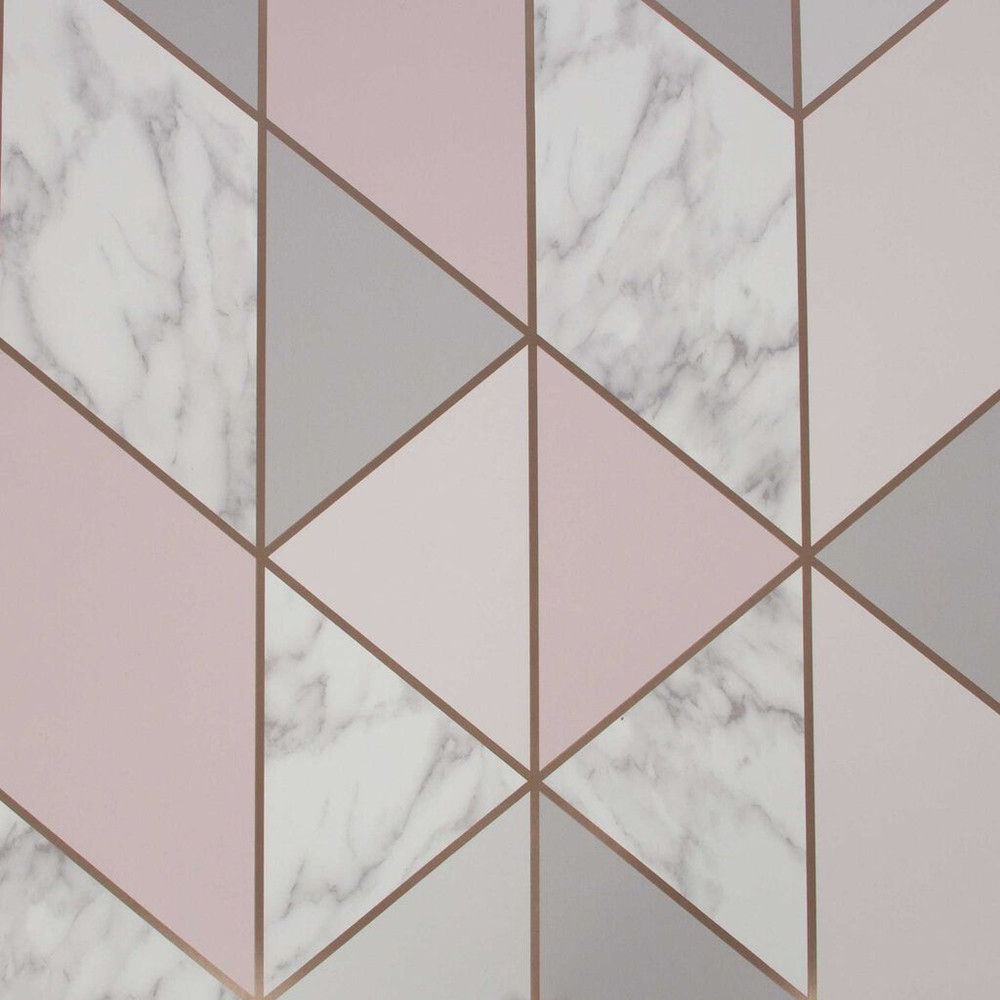 Marble Geo Blush Wallpaper