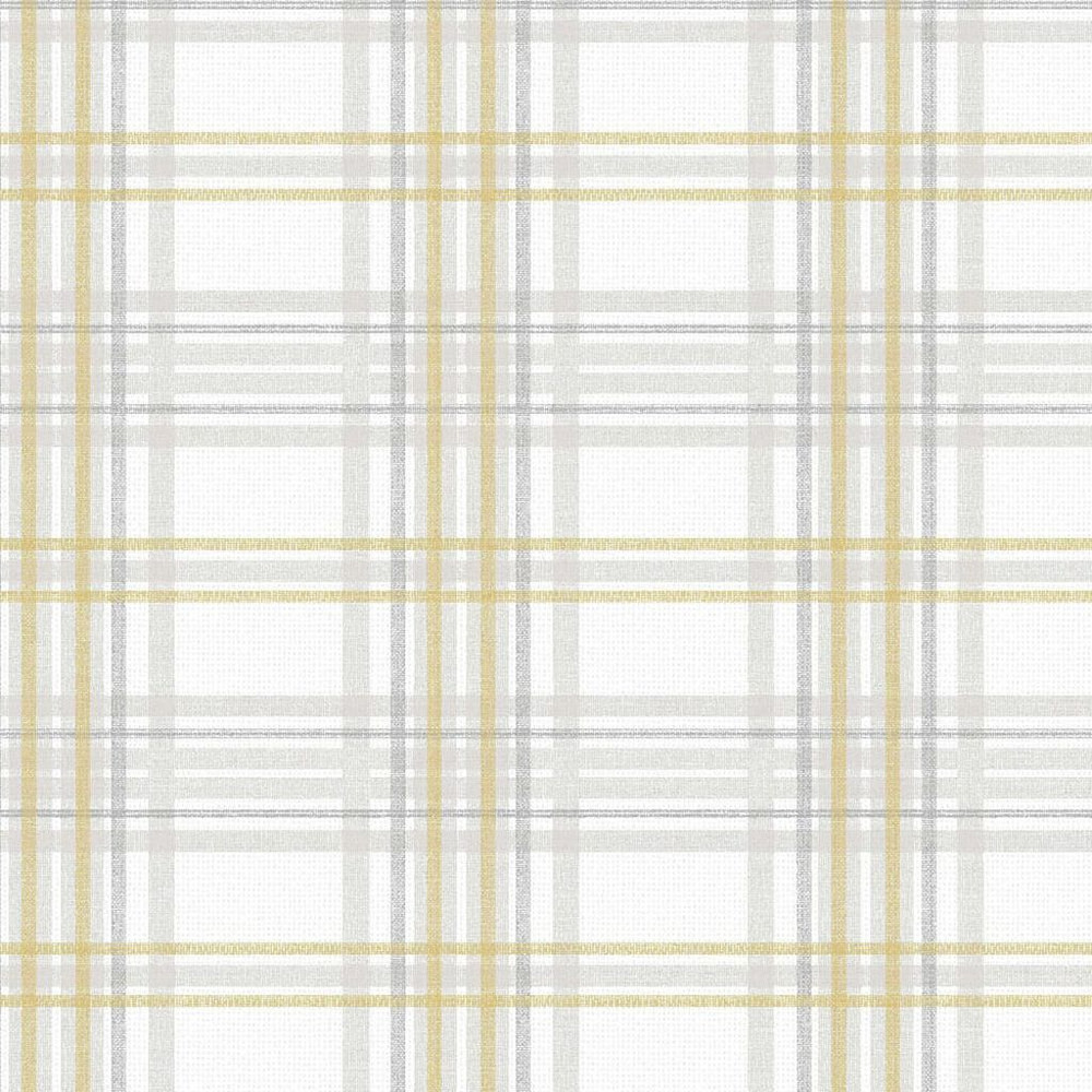 Country Tartan Yellow Wallpaper