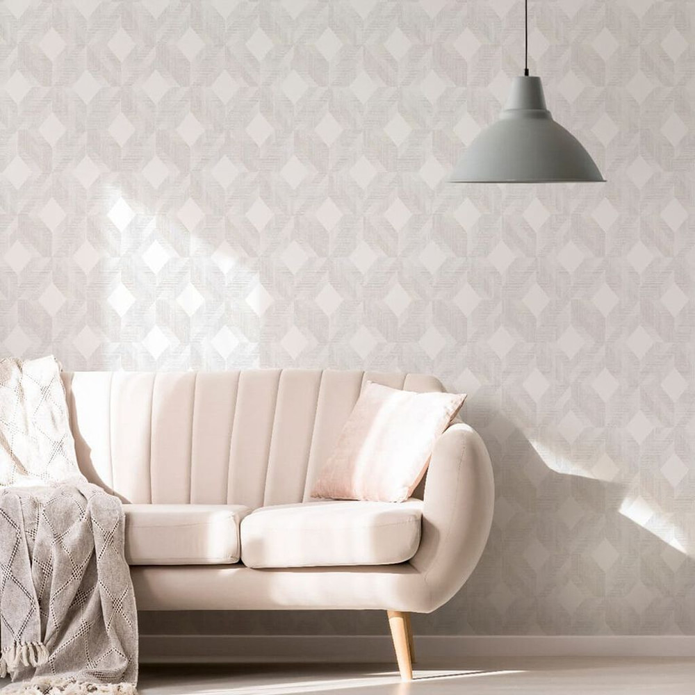 arabella geometric neutral wallpaper