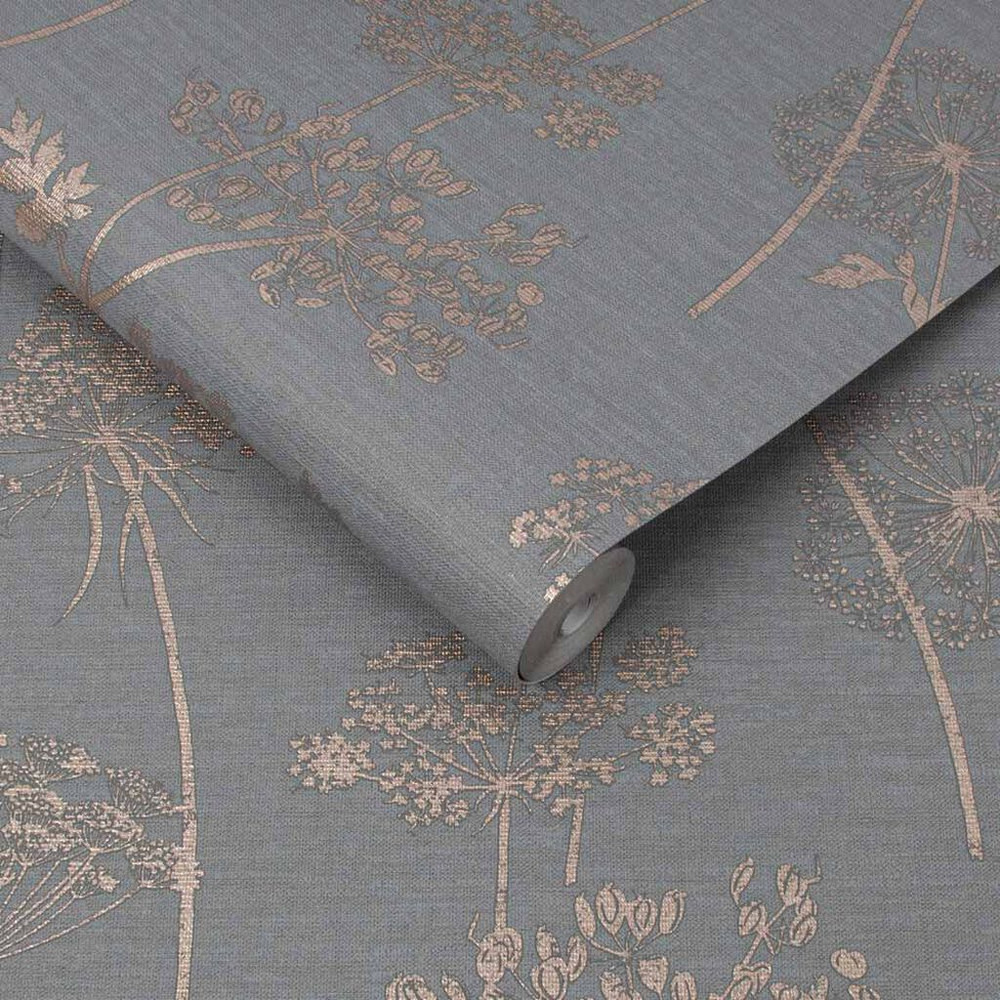 wild flower charcoal wallpaper