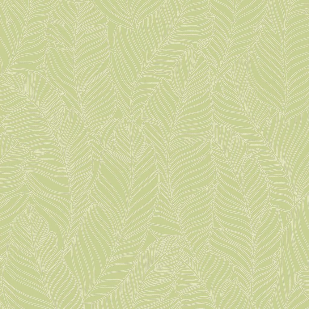 Leaf All Over Green Wallpaper