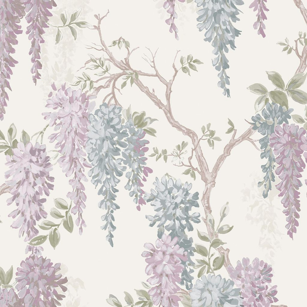 Laura Ashley Wisteria Garden Duck Egg Wallpaper