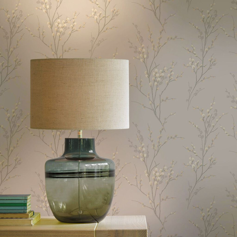 Laura Ashley Pussy Willow Dove Grey Wallpaper