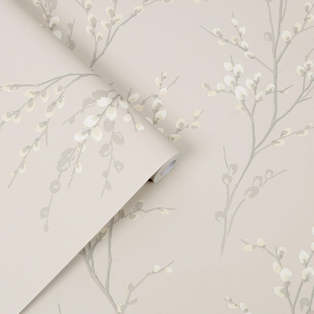 Laura Ashley Pussy Willow Dove Grey Wallpaper