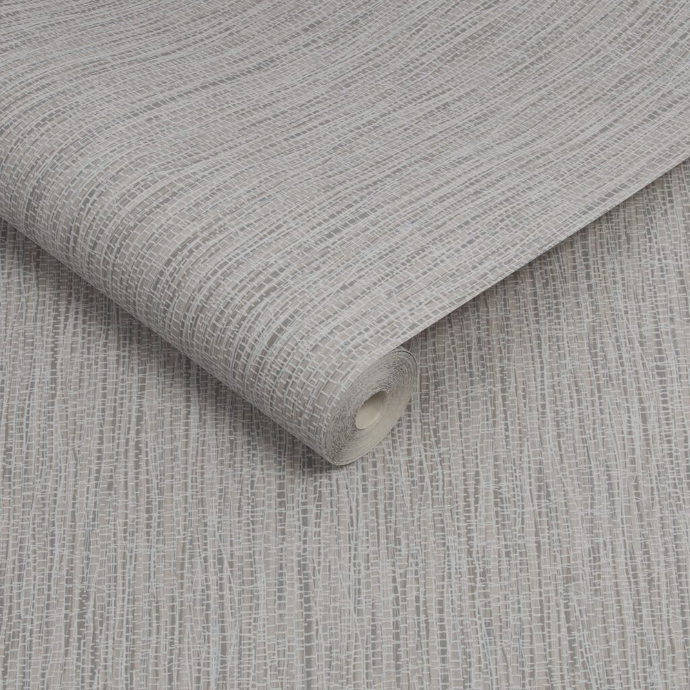 Chunky Grasscloth Neutral Wallpaper