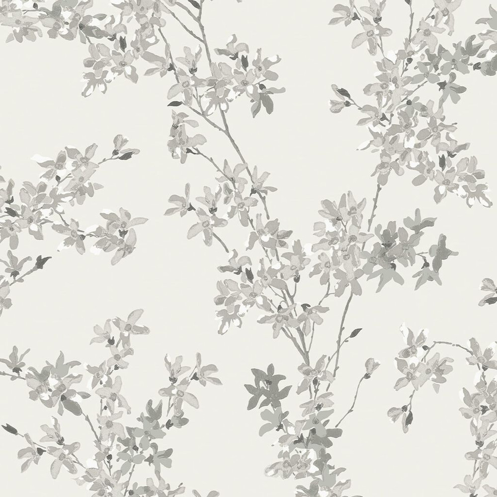 laura ashley forsythia steel wallpaper